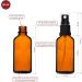 Handsunity 50ml Amber Glass Spray Bottle Set - 88 Stk with Black Atomizer & Accessories | International Shipping Available - Buy Online on GoSupps.com