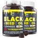 Black Seed Oil Gummies - 2%+ THYMOQUINONE - 1,000 mg - Cold Pressed Organic Black Cumin Seed Nigella Sativa Oil - High Potency Antioxidant, Skin, Hair, Immune Support, No Aftertaste - 2Pc/120Ct