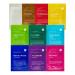 DERMAL Hydrating Facial Mask Pack of 10 Moisturizing Korean Essence Sheet Masks 0.85 fl. oz. (25g) for Skin Care Clearing Cleanse Complexion for All Skin Types Colored