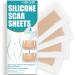 Scar Away Silicone Scar Sheets Extra Strength C-Section Silicone Scar Patches Reusable Medical Grade Silicone Scar Treatment - Healing Keloid Surgery Injury Burns 4 Pack - 5.7x1.57