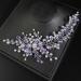 JWICOS Bride Wedding Hair Vine Pearl Crystal Headband for Women & Girls - Light Purple Bridal Hair Piece & Accessories - Buy Online on GoSupps.com