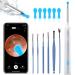 Ear Wax Removal Tool  1920P HD Ear Wax Removal with Camera  Soft Silicone Ear Scoop for Ear Cleaning  6 LED Lights  Compatible with iPhone  iPad  and Android(White)