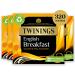 Twinings English Breakfast Tea | Golden Well Rounded & Full Bodied Black Tea | Multipack Bulk Buy 320 (4 x 80) Biodegradable Tea Bags English Breakfast 80 Count (Pack of 4)