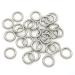 Hamineler 30 PCS Smoothing Welded 304 Stainless Steel O-Ring Welded Round Rings for Camping Belt, Dog Leashes, Luggage Accessories (3mm15mm ID)