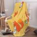 YYHHAOFA Sunflower Seeds and Foxes Picture Flannel Blanket 66x90 in Normal : Skin-Friendly Warm and Comfortable Easy Care and Durable Black normal - Buy Online on GoSupps.com