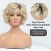Bestung 613 Blonde Short Curly Wavy Wig with Bangs for Middle-Aged Women - Premium Synthetic Fashion Hair (Pack of 1) - Buy Online on GoSupps.com
