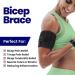 ARMSTRONG AMERICA Bicep Tendonitis Brace - Compression Sleeve for Upper Arm Pain Relief | Support for Bicep Strains & Tendonitis (S/M Black - Buy Online on GoSupps.com