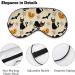 Black Cat and Pumpkin Sleep Mask - Adjustable Strap Eye Cover for Sleeping and Travel - Men and Women - Buy Online on GoSupps.com