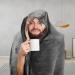 Yajexun USB Heated Hoodie Ceiling Scarf - Fast Warming Electric Overfent with 3 Levels Soft Flannel Intelligent Control for Shoulder & Back - Women's Gray - Buy Online on GoSupps.com