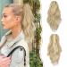 Sofeiyan ponytail extension clip in claw hair part ponytail hair extension long corrugated curly ponytail with clip hair extension art hair heat -resistant for women blonde dark gold mixture beige blonde