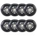 Yaegoo 8 PCS 64mm 80mm Inline Skate Wheels Skates Replacement Wheels with Bearings Black 80mm