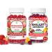 Lunakai USA Made Ashwagandha KSM-66 & Shilajit Advanced Gummies Bundle Mood Balance & Adaptogen Support 60 Non-GMO Gummies Each