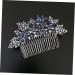 PLAFOPE Dark Blue Hair Comb Bride Hair Comb Wedding Hair Accessories for Brides Bride Headpieces for Wedding Bridal Headdress Headdresses for Women Floral Hair Comb Wedding Hair Comb - Buy Online on GoSupps.com