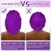 Satin Bonnet for Black Women - 2 Pcs Large Silk Sleep Caps with Buttons - Ideal for Curly, Long, or Braided Hair (Black+Purple) - Buy Online on GoSupps.com