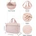 LOVEVOOK Waterproof Hanging Travel Toiletry Bag for Women - Pink Cosmetic Organizer with Hook - Buy Online on GoSupps.com