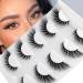 Outopen 5 Pairs Fox Eye Lashes 17mm - Fluffy Dramatic Faux Mink Eyelashes for Cat Eye Effect - A1-Angel Wings D489 - Buy Online on GoSupps.com