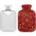 Snowflake Hot Water Bottle with Cover - Pain Relief for Women Girls & Children | 1L Eco-Friendly Hot Water Bag - Buy Online on GoSupps.com