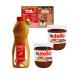 Breakfast Dessert Bundle Includes Biscoff Topping Sauce (1kg) and 2x Nutella Hazelnut Chocolate Spread (200g each) with Go2 Groceries Recipe Cards Biscoff Topping Sauce & 2x Nutella