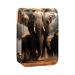 Travel Lipstick Organizer Case Lipstick Case Portable Makeup Bag With Mirror African Animal Family Elephant C567o2vbmc
