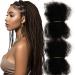 Afro kinky bulk real hair for the production of locs repair of dreadlocks twist braiding 2 pieces/pakcge can be colored and bleached natural black #1b 20.3 cm natural black #1b