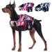 Kuoser life jacket dog - camouflage tear -resistant dogs life jacket High visibility dog chimney for small medium large dogs large dogs with excellent buoyancy and rescue handle XXL pink camouflage