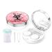 Contact Lens Travel Kit with Cleaner Washer 5 in 1 Portable Contact Box with Mirror Tweezers Remover Tool Solution Bottle for Travel Daily Outdoor Black Cat