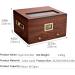 CIGARLOONG Cigar Humidor 35-50 Count Glass Top Large Capacity Cigar Box with Front Hygrometer Humidifier and Accessory Drawer(Brown) - Buy Online on GoSupps.com