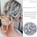 Unicra Crystal Flower Wedding Hair Vine - Bridal Rhinestone Headpiece for Women and Girls (Silver) - Buy Online on GoSupps.com