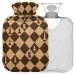 Naanle plaid hot water bottle with reference transparent bag hot water bottle 1l heat bottle for bed handfoots Warmer pain relief heat and cold therapy