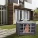 Durable Double Door Dog Crate Cover - Ventilated Polyester Cloth Cover for Wire Crates - XS 25 Grey - Buy Online on GoSupps.com