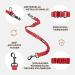30-95cm Wuglo Dog Car Belt | Adjustable Safety Snap for Pet in Child Seat | Universal Fit Red Dog Buckle - Buy Online on GoSupps.com