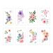 Watercolor Roses Peony Daisy Botanical Temporary Tattoos - 20 Pcs for Women, Girls, Kids | Everjoy Flowers Body Art Stickers - Buy Online on GoSupps.com