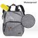 Hap Tim Baby Wrap Backpack Diaper Bag | Multifunctional Designer Bag | Large Capacity Waterproof & Isolated Pockets | Travel Backpack for Parents (EU-7340-G) - Gray - Buy Online on GoSupps.com