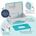 Hiccapop Baby Wipe Dispenser | Non-Slip Easy Open & Close Wipe Case | Keeps Diaper Wipes Fresh | Teal with Teal Window - Buy Online on GoSupps.com