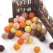 50PCS 20MM Crochet Teething Beads Kit in Khaki and Coffee Series - Baby Carriage Decoration and Jewelry Making Supplies with Cord and Needle - Buy Online on GoSupps.com