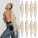Xtrend 30 Inch 8 Packs Pre Stretched Braiding Hair Blonde Braiding Hair Pre Stretched Yaki Texture Pre-stretched Braids Hair Professional Synthetic Hair Extension Itch Free Hot Water Setting 613# 30 Inch (Pack of 8) 613#