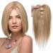 GULALUUK Human Hair Topper Hair Toppers for Women No Bangs Hair Piece Human Hair for Thinning Hair 3x4 Inch Swiss Bace Dark Blonde with Light Blonde (10inch P10/16) 1016# 10inch