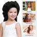 Kids Long Hair Bonnet for Sleeping - Double Layer Elastic Satin Girls Bonnet (Black) - Buy Online on GoSupps.com