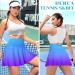 DERCA Women's Pleated Tennis Skirt with Pockets, High Waisted Athletic Skort - Gradient Blue Purple, Size X-Large - Buy Online on GoSupps.com