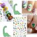 Cute Dinosaur Nail Stickers - 6 Sheets 3D Cartoon Self-Adhesive Nail Decals for Women and Girls - Cute Little Dinosaur Design Nail Sliders for Manicure Decoration - Buy Online on GoSupps.com