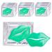 VERONNI Crystal Lip Masks 30 Pieces Green Tea Lip Mask Collagen Nourishing Lip Pads Firms Hydrates Lips