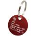 Dog tag with engraving - ID tag - address tag - address plate - individual - personalized - diamond engraving (red-matt)