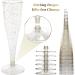 QIANQUEYUE 100 Gold Glitter Plastic Champagne Flutes | Disposable Party Supplies - Buy Online on GoSupps.com