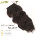 FESHFEN Invisible Wire Hair Extensions - Long Wavy Synthetic Hairpiece 16 Inch Dark Brown - Buy Online on GoSupps.com