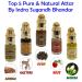 Indra Sugandh Bhandar Natural Attar Perfume Set 5 Fragrances 3ml Each Sandalwood Kasturi Oudh Rose Mogra - Buy Online on GoSupps.com