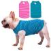 Dog Shirts Cotton Striped T-Shirts, Breathable Basic Vest for Puppy and Cat, Super Soft Stretchable Doggy Tee Tank Top Sleeveless, Fashion & Cute Color for Boys and Girls (M, Pink+Green) Medium Pink+Green