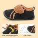 JOINFREE Baby Girl Anti-Slip First Walking Shoes | Plush Boys Slipper Shoes | Cozy Toddlers Shoes | 2.5/3 UK Child | Black Brown - Buy Online on GoSupps.com