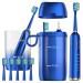 ANYCOVER Sonic Electric Toothbrush for Adults Automatic Cleaning Portable Travel Case and 6 Brush Heads 41000 VPM 4 Modes 2 Minutes Build in Smart Timer One Charge for 90 Days (Blue)