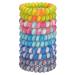 JessLab Spiral Hair Ties 10 Pack Traceless Telephone Cord Hair Ties Plastic Coil Hair Ties Ponytail Holder No-Damage Hair Accessories for Girls Women Ladies Assorted Colors (#25)