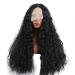 MDRTIRIM Deep Wave Lace Front Wig 30in - Brazilian Virgin Human Hair, Pre Plucked, Glueless 180% Density, HD Transparent Lace - Natural Color for Black Women - Buy Online on GoSupps.com